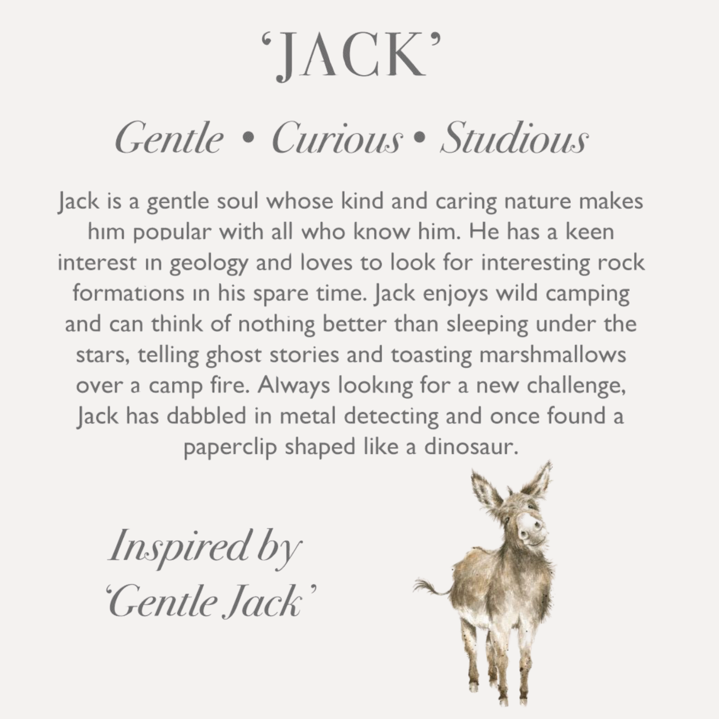 JACK' DONKEY PLUSH CHARACTER