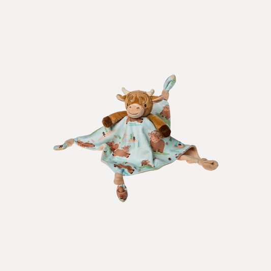 Hetty Highland Cow Character Blanket – 13×13″