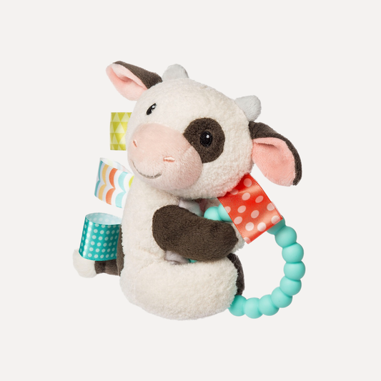 Taggies Buttercup Cow Teether Rattle – 6″