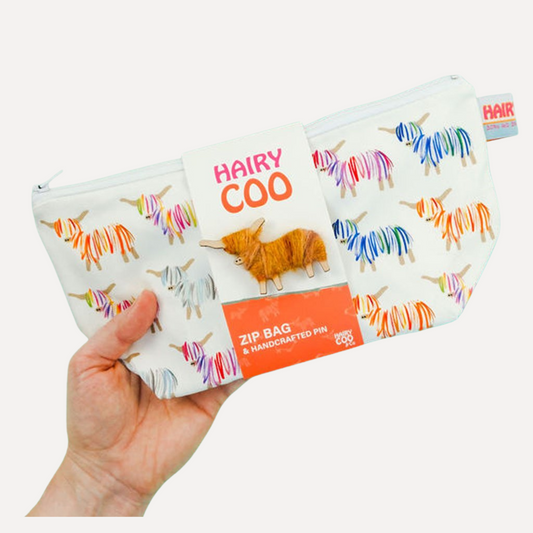 Highland Cow Zip Bag